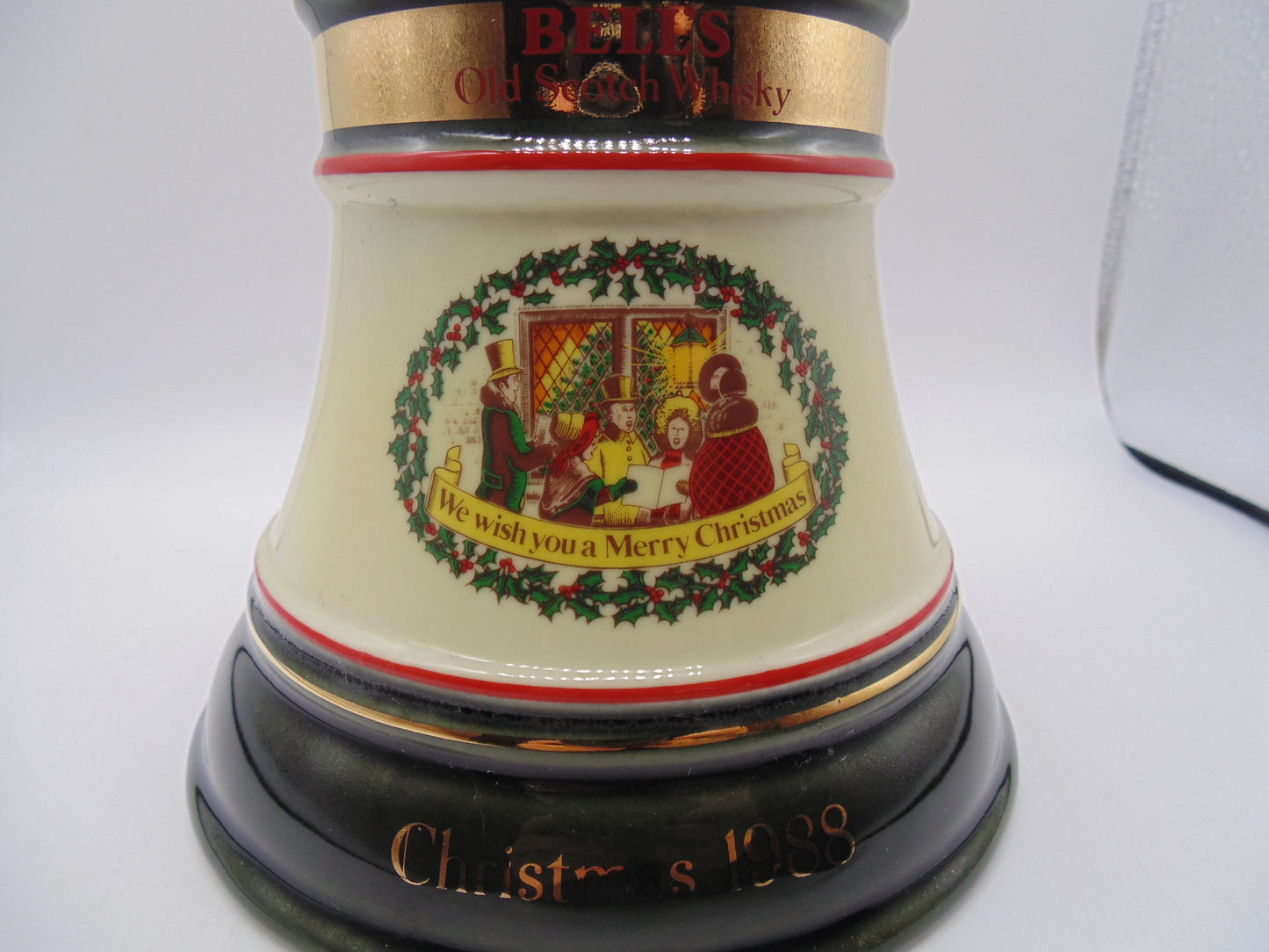 Bell's Christmas 1988 Porcelain Decanter