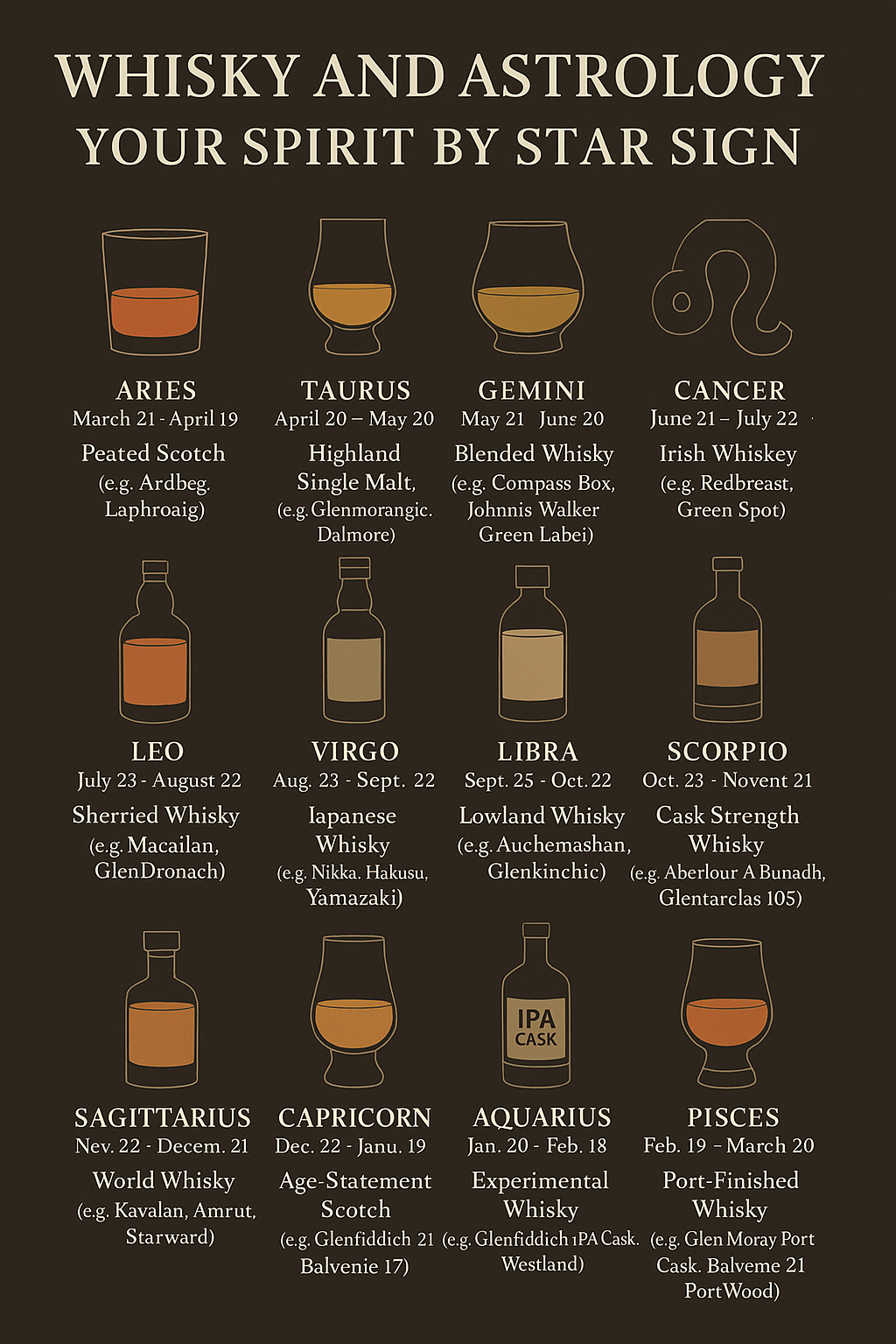 Whisky and Astrology: Your Spirit by Star Sign