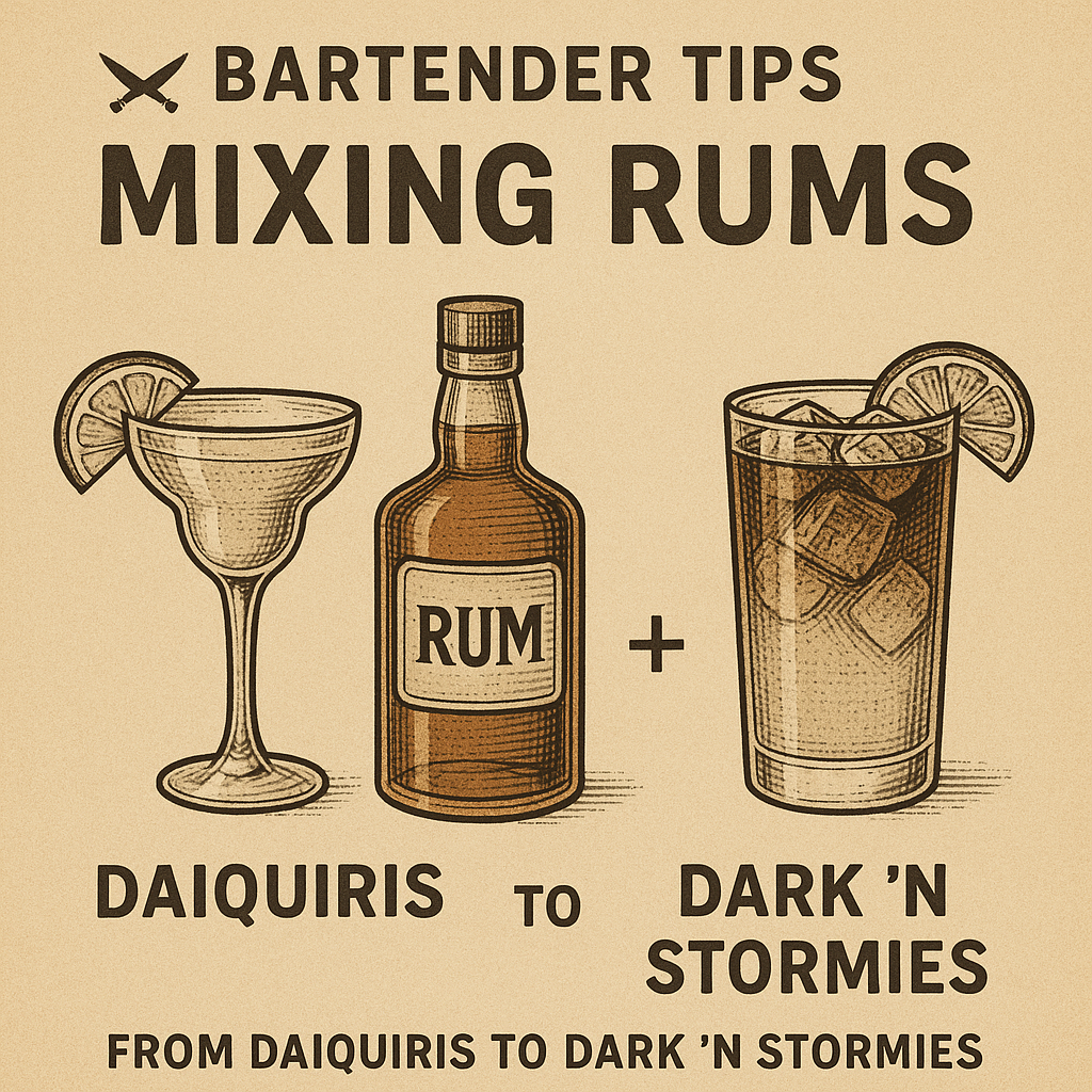 Bartender Tips for Mixing Rums: From Daiquiris to Dark 'n' Stormies