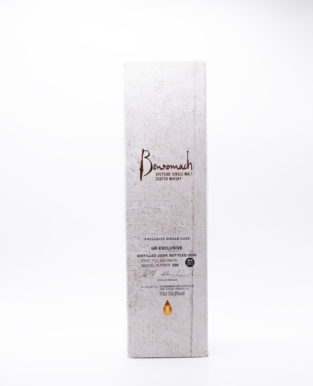 Benromach Single Cask 2009 9 Year Old First Fill Bourbon