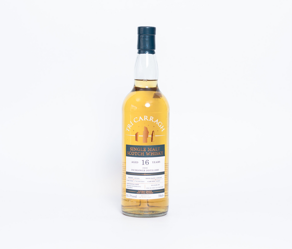 Tri-Carragh Inchgower 16 Year Old 1st Fill Bourbon Cask