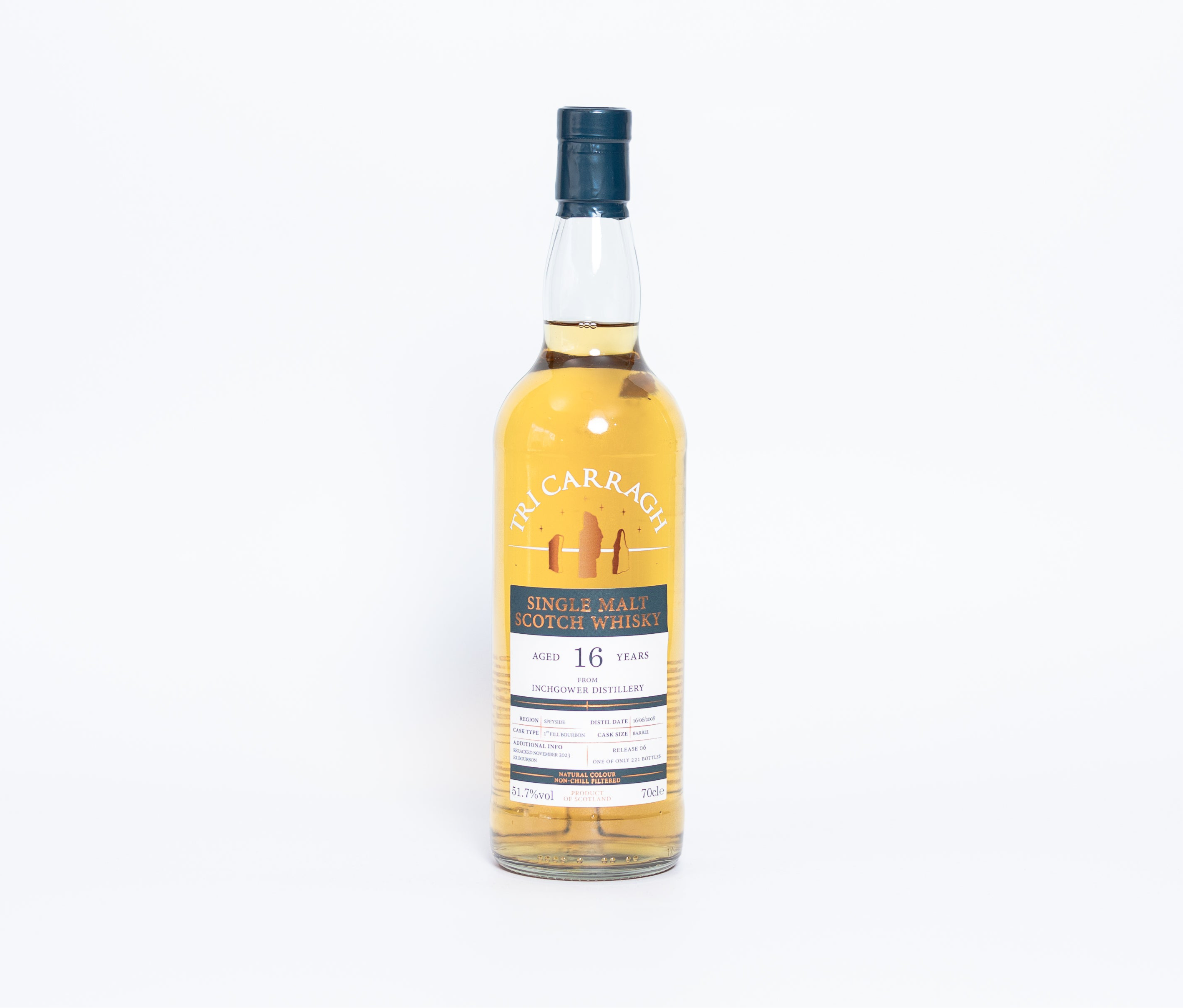 Tri-Carragh Inchgower 16 Year Old 1st Fill Bourbon Cask