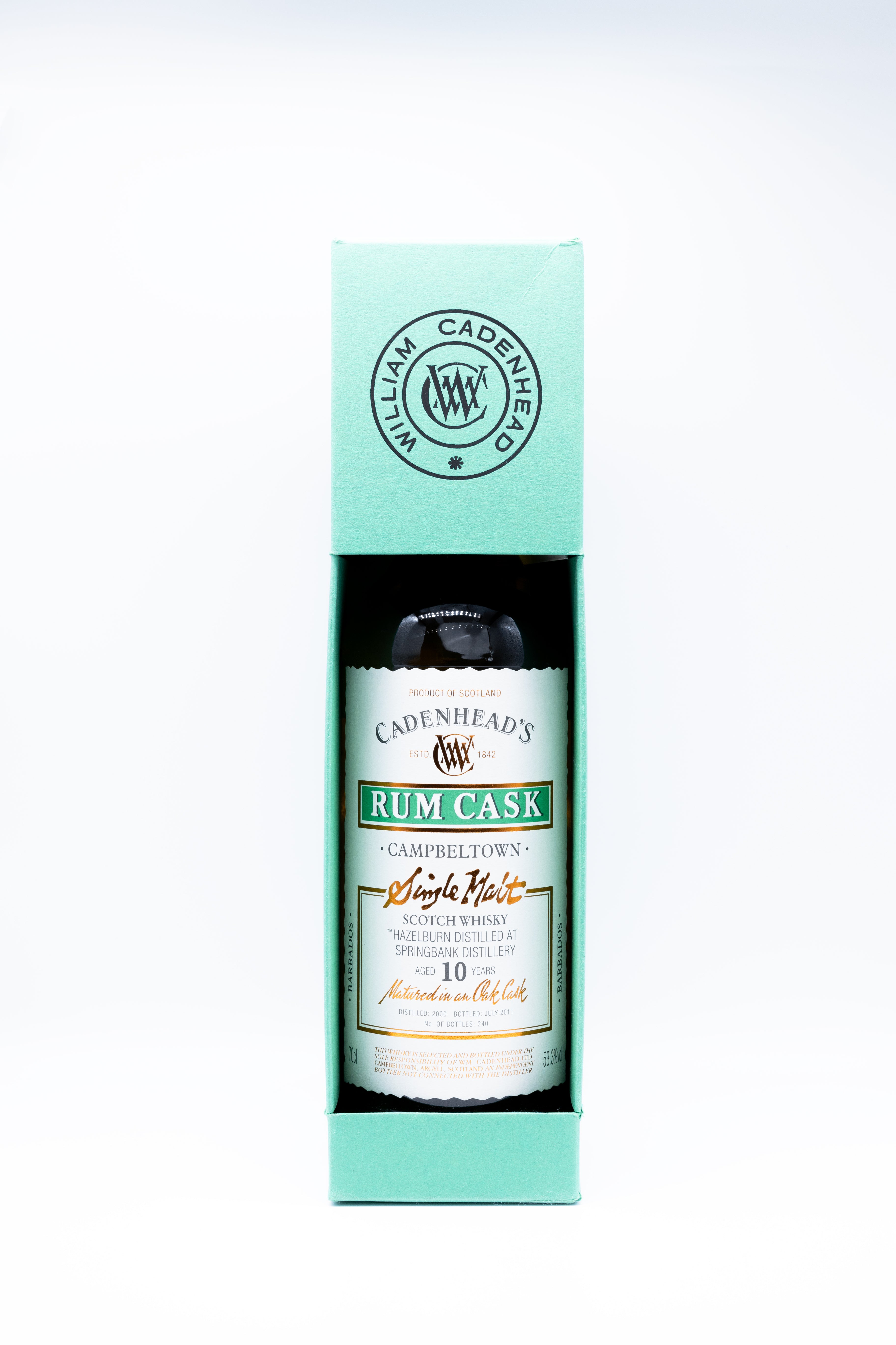 Hazelburn at Springbank 10 Year Old Cadenhead Rum Cask