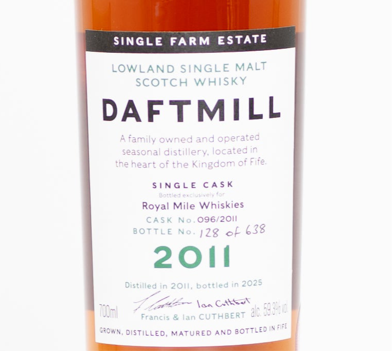 Daftmill 2011 Single Cask #96 Royal Mile Whiskies Exclusive
