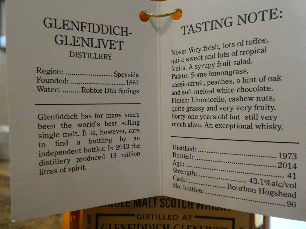 Cadenhead Glenfiddich-Glenlivet 41 Year Old Single Cask