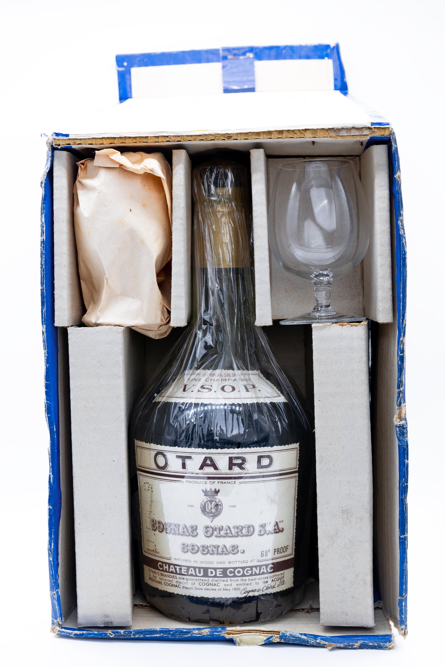 Otard VSOP Cognac 1950’s with glasses