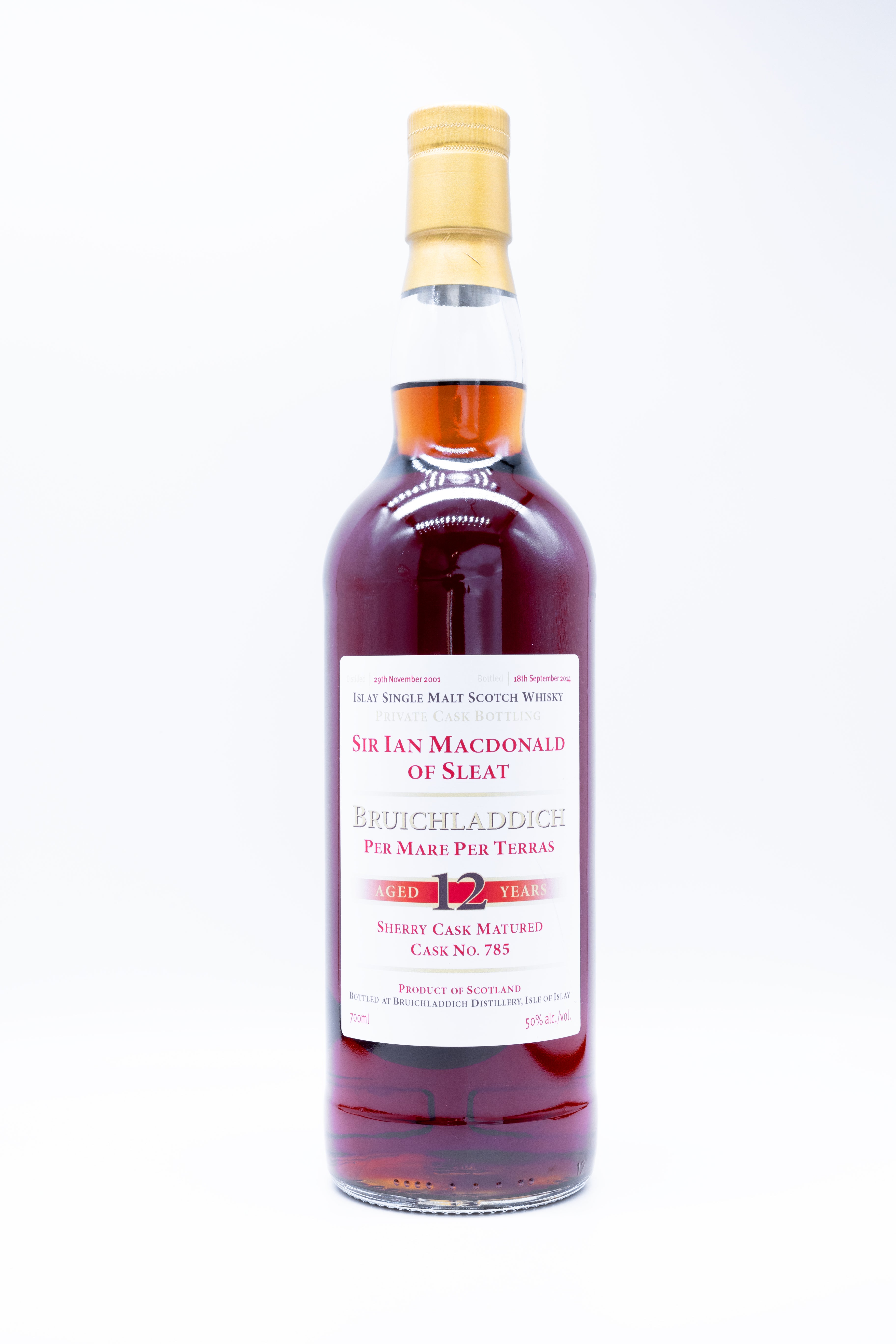 Bruichladdich Sir Ian Macdonald 12 year old Private Cask Bottling