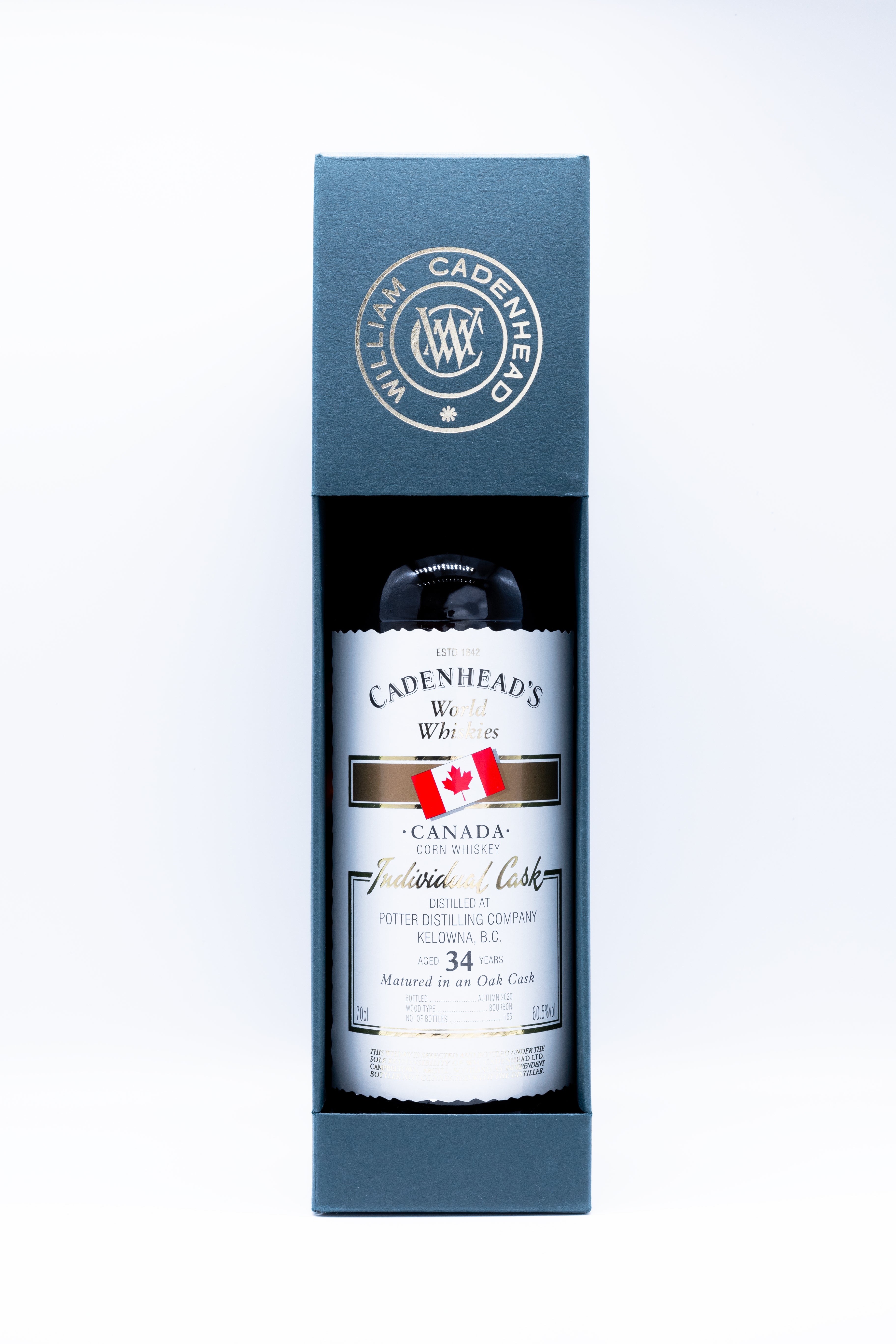 Potter Distilling Canada 34 Year Old Corn Whisky Cadenhead World Whisky's