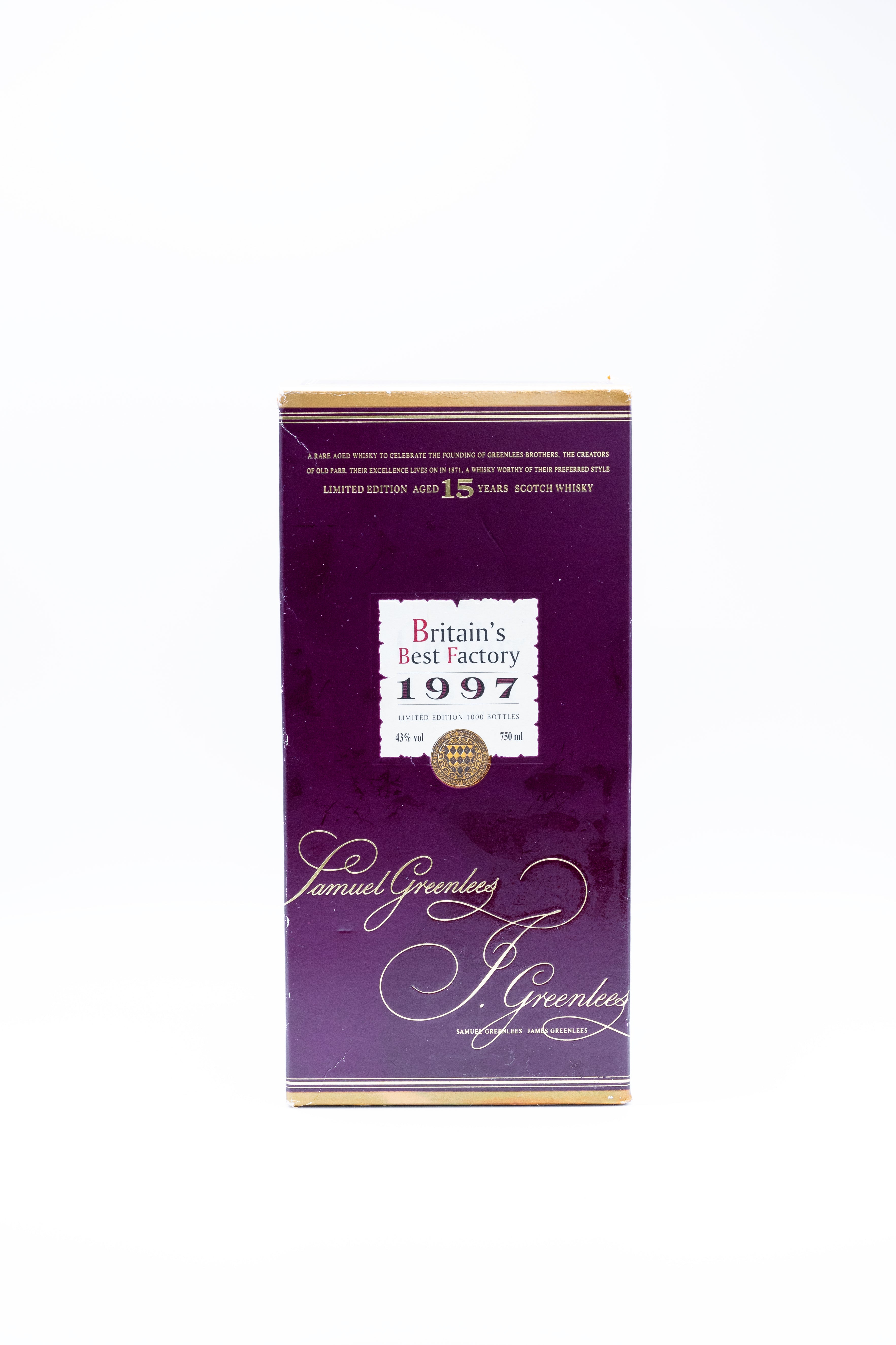 Old Parr Britain's Best Factory - 1997 Limited Edition 1000 Bottles ...