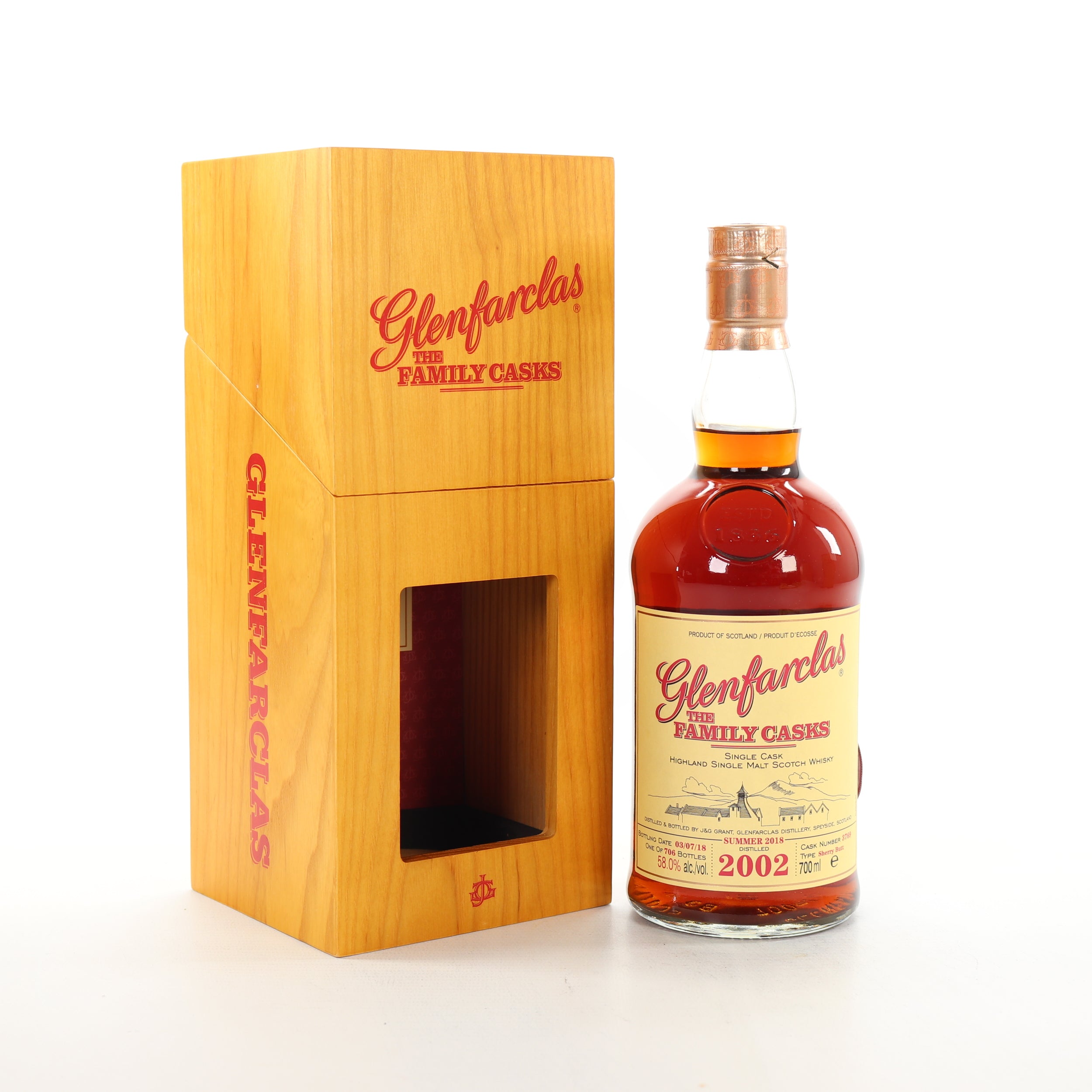 Glenfarclas 2002 Family Cask Summer 2018 | Cask #3769 | 58% | 70cl | Sherry Butt | Speyside