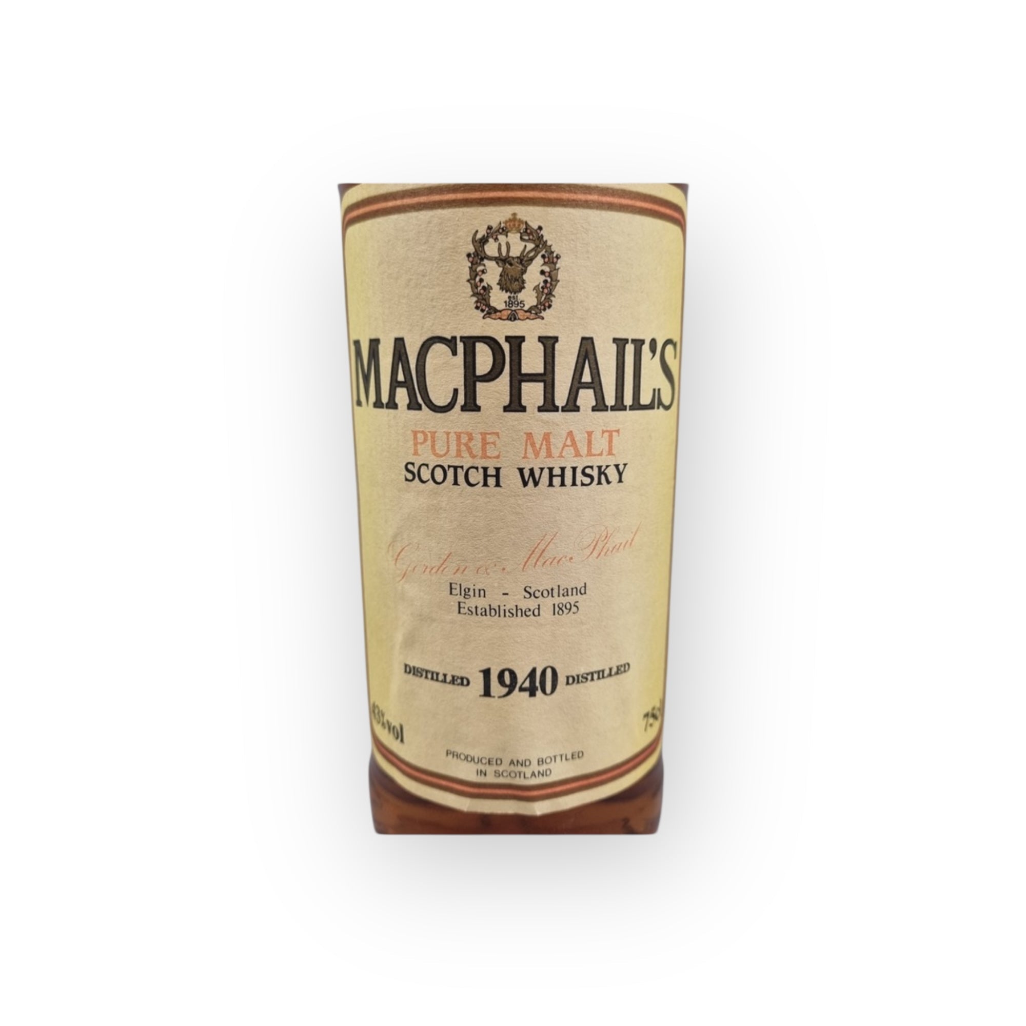MacPhail’s Distilled 1940 – Bottled by Gordon & MacPhail, Bottle Only (Exceptional Pre-War Rarity)