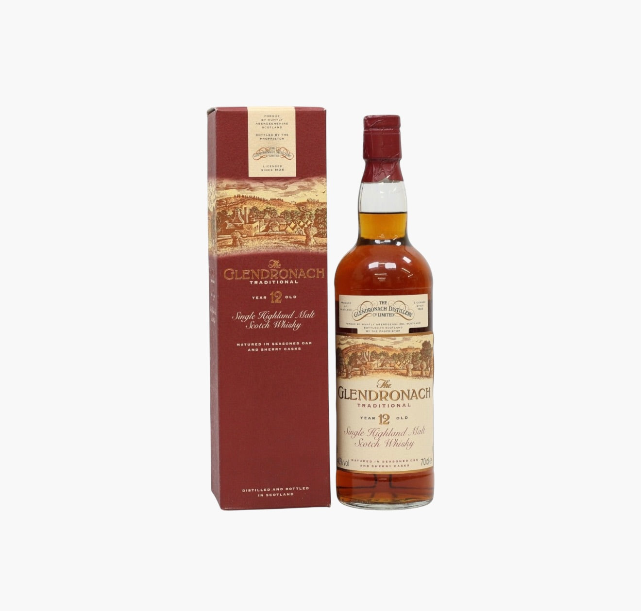Glendronach 12 Year Old Original (1980s) Sherry Cask Speyside Single Malt 75cl 40% ABV