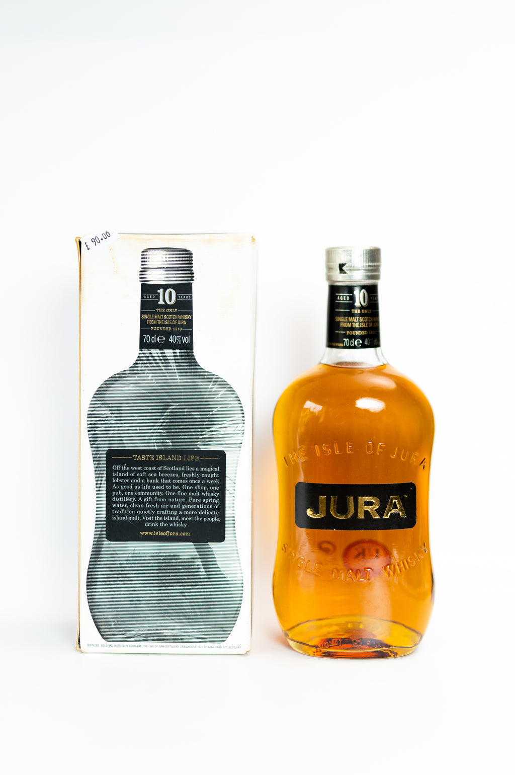 Jura 10 Year Old Single Malt Scotch Whisky, 70cl, 40% ABV (1980s)