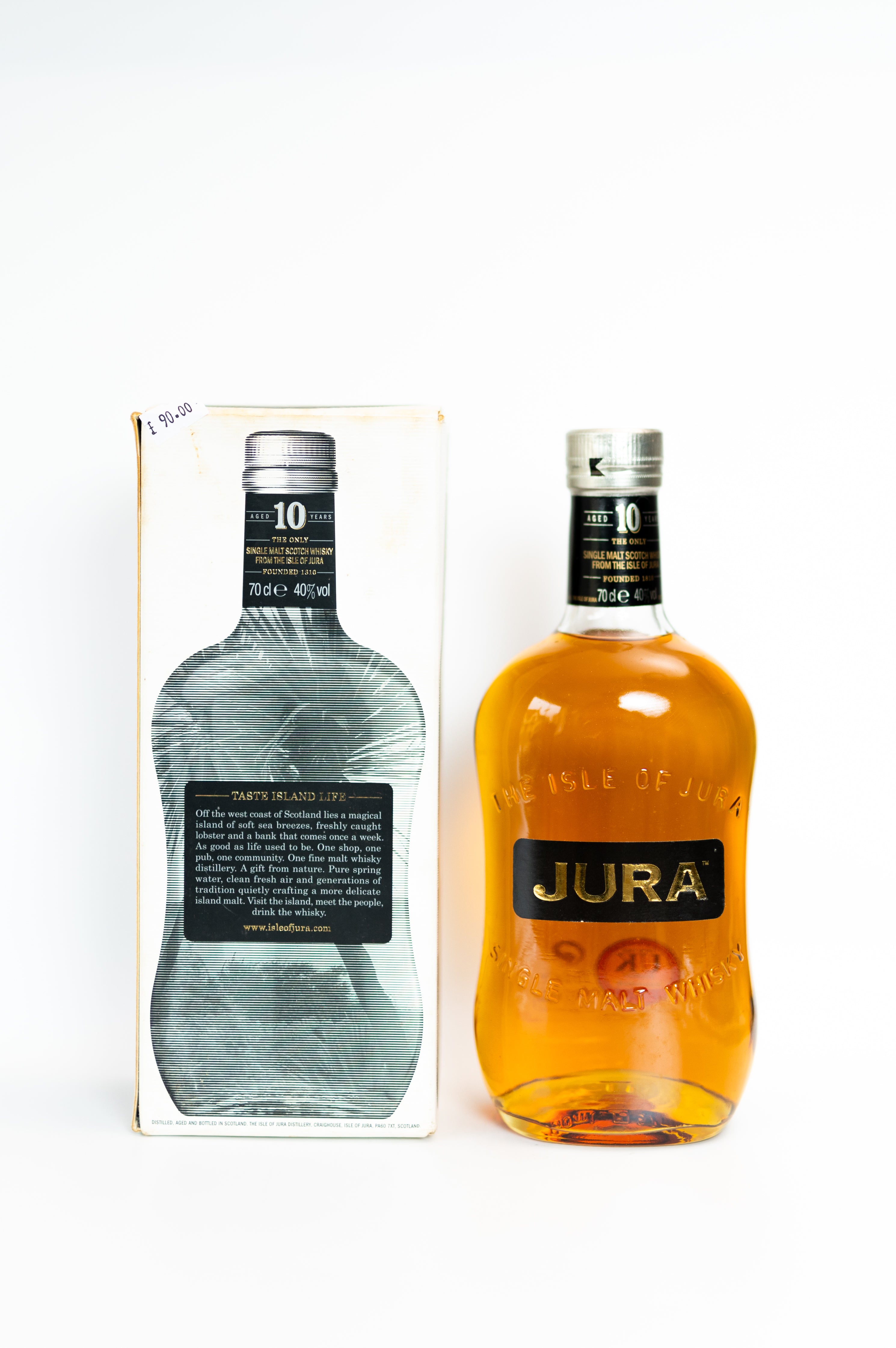Jura 10 Year Old Single Malt Scotch Whisky, 70cl, 40% ABV (1980s)
