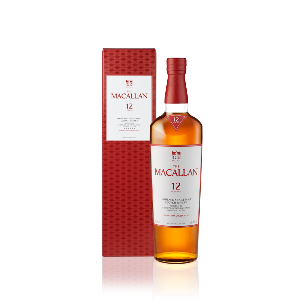The Macallan 12 Year Old Sherry Oak Cask Highland single malt Scotch whisky 70cl 40% ABV