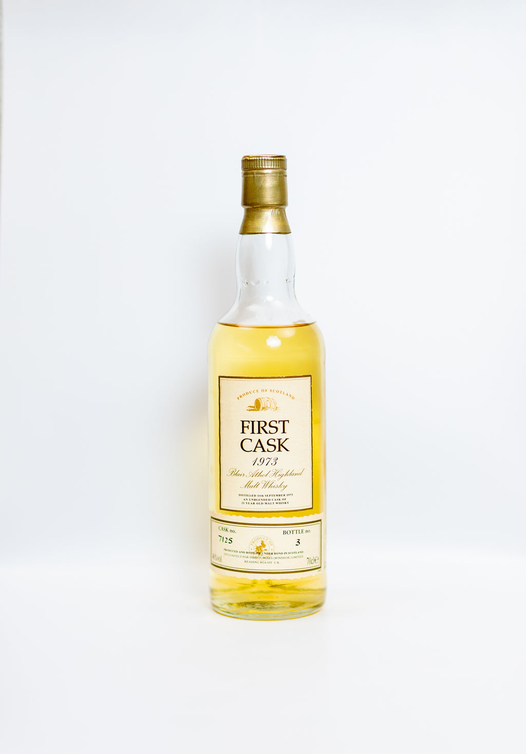 Blair Athol  First Cask 1973 - 21 Year Old - Bottle NO. 3