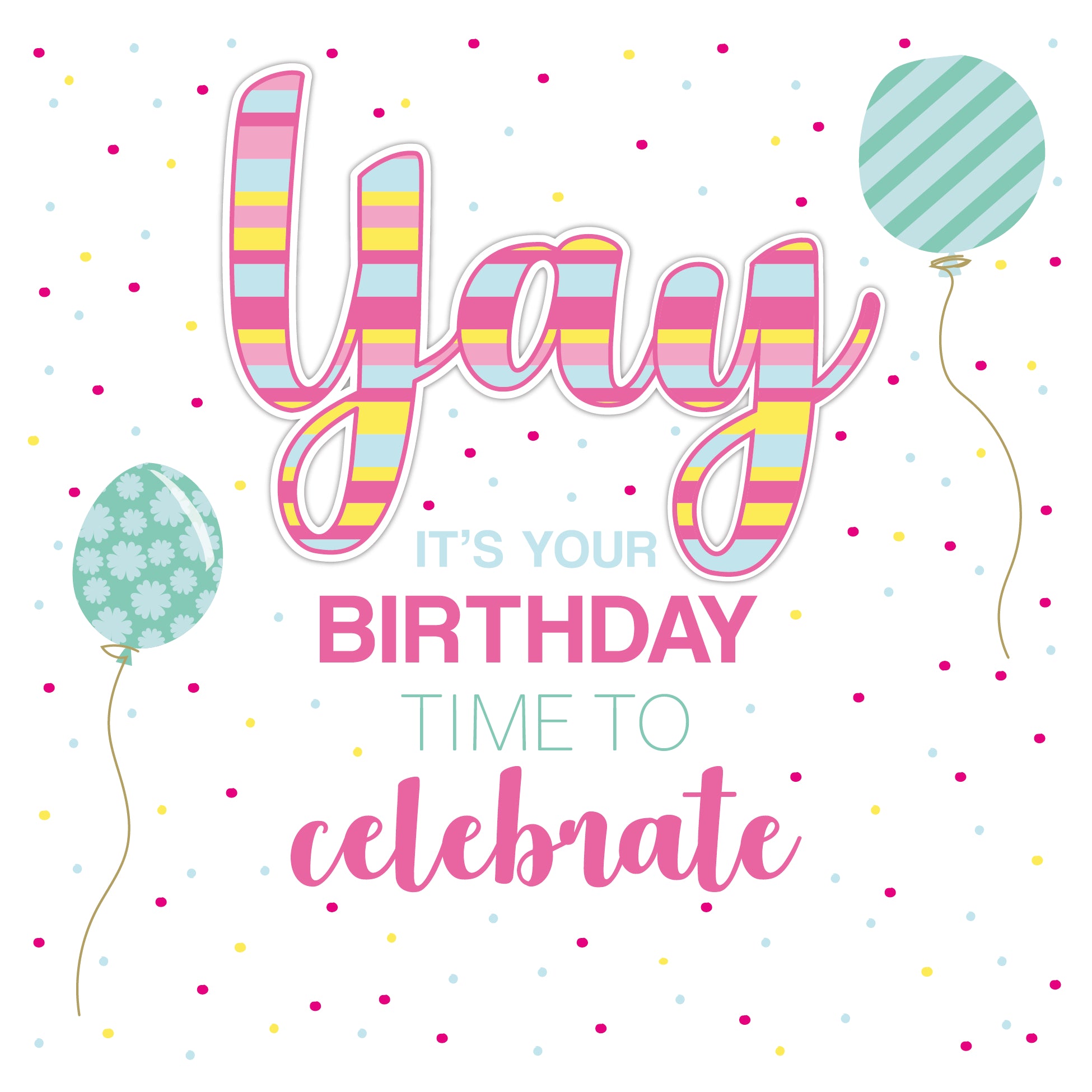 Girl Pink Birthday Card