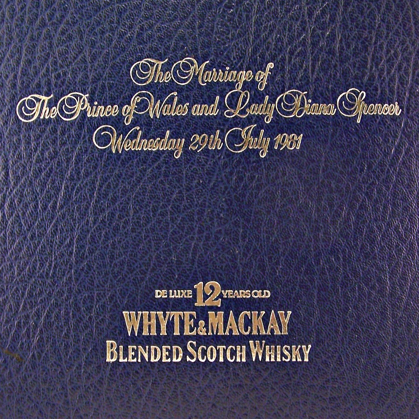 Whyte & Mackay 12 Year Old  Marriage of The Prince of Wales & Lady Diana Spencer