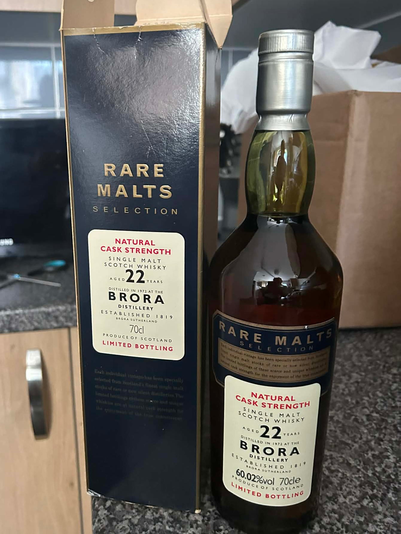 Brora 1972 22 Year Old, 60.02% ABV, Rare Malts Selection with Box