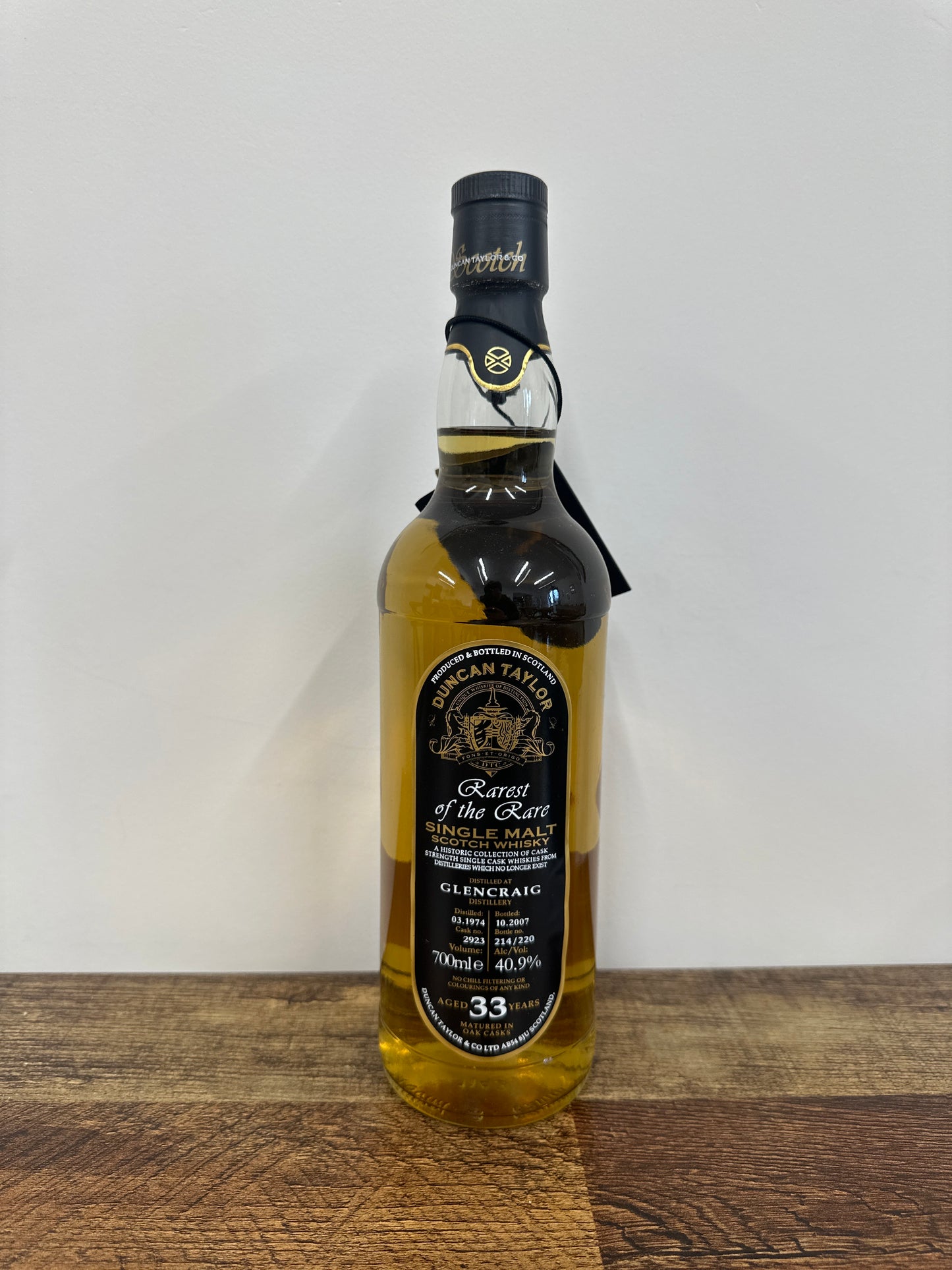 GlenCraig 33 Year Old Duncan Taylors