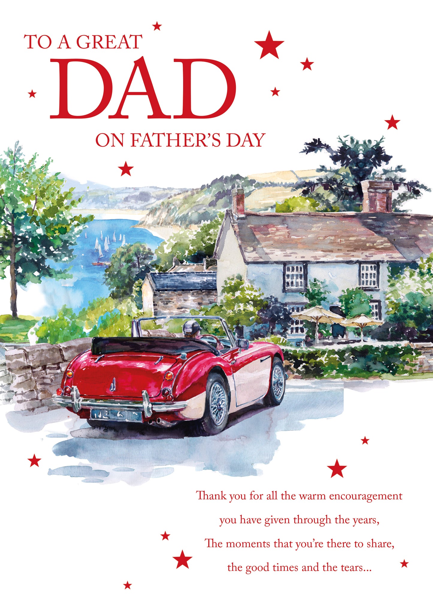 Coastal Car Happy Father's Day Card