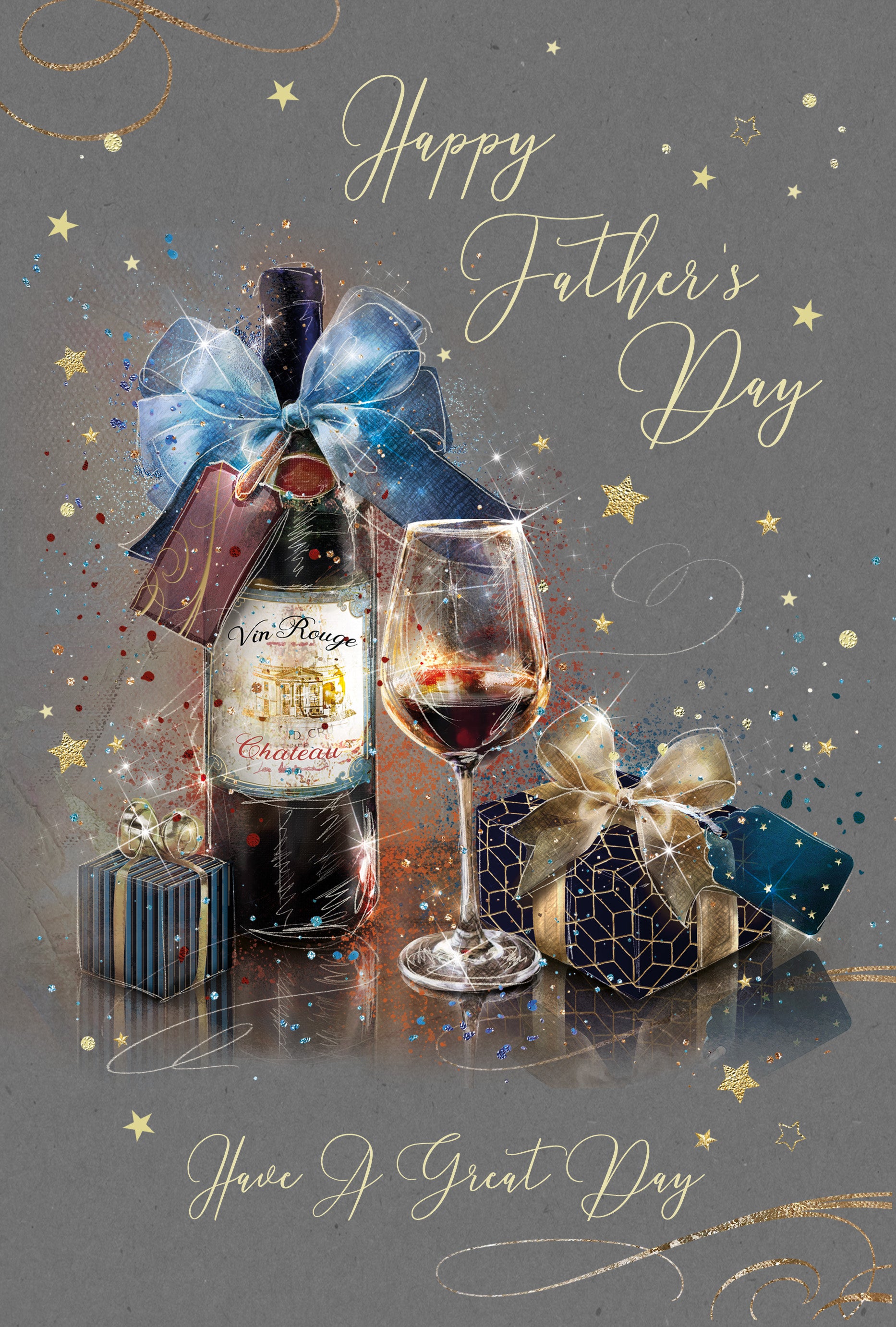 Wine Bottle Father's Day Card