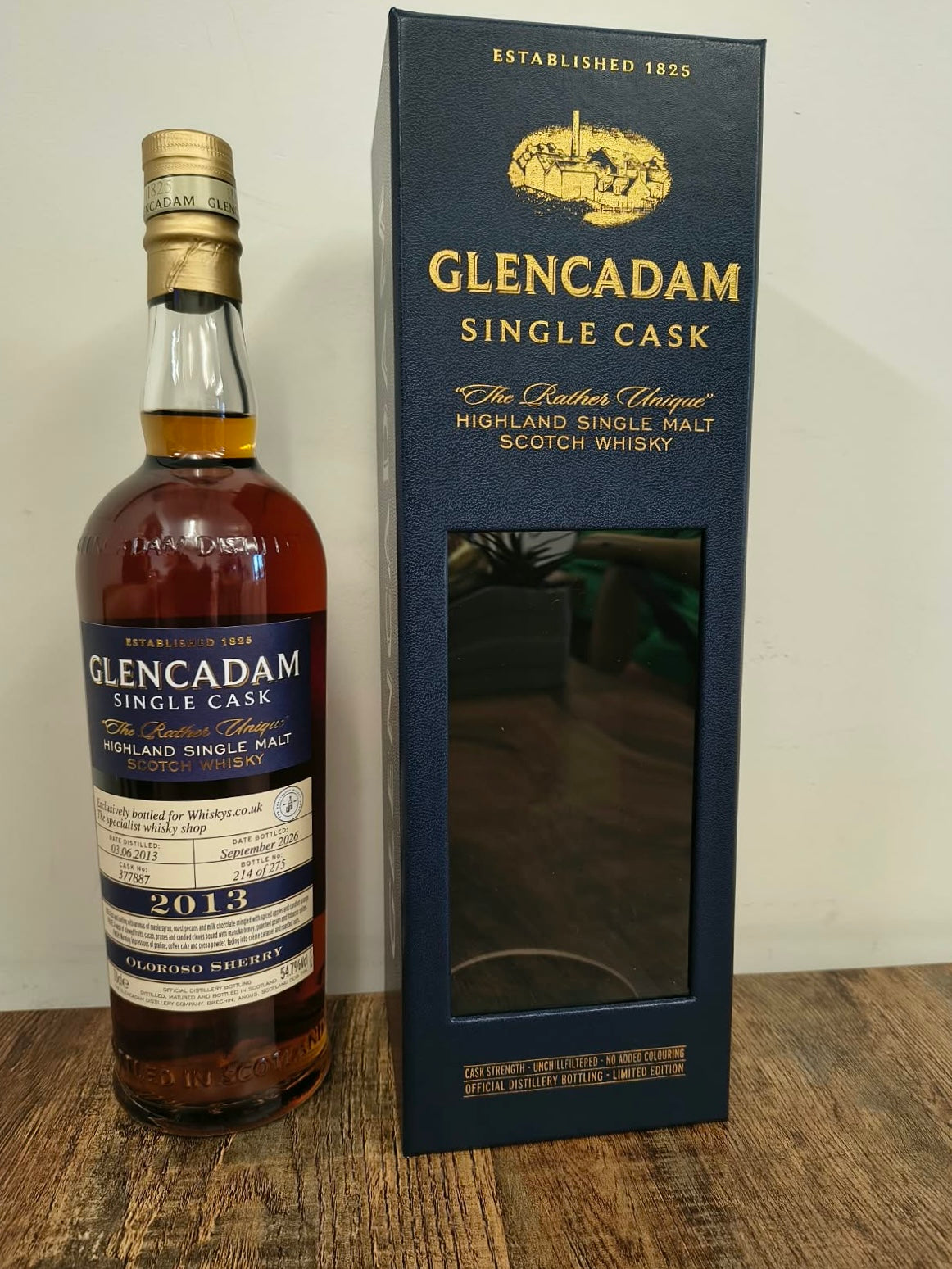 Glencadam 13 Year Old Single Cask 2013 | Oloroso Sherry Cask #377887 | Exclusively Bottled for Whiskys.co.uk | 54.7% | 70cl