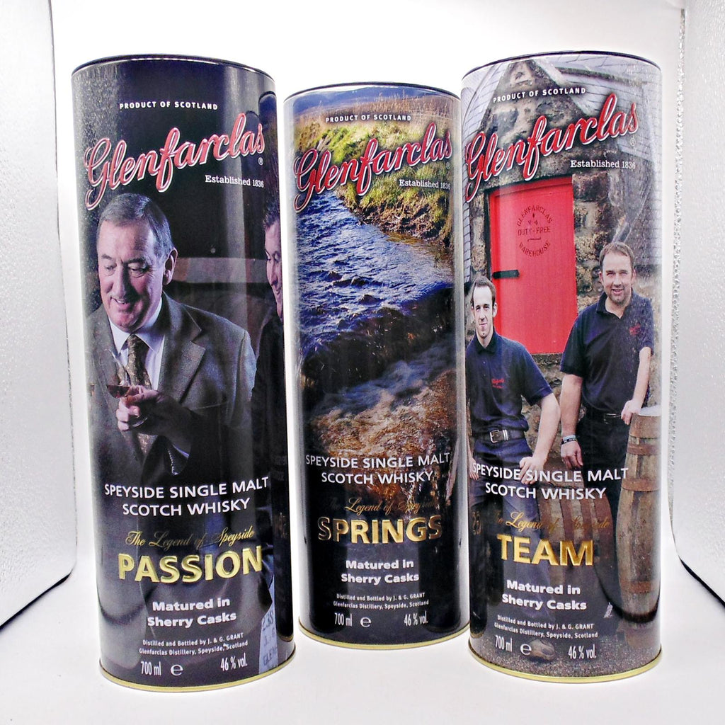 Glenfarclas Trilogy Springs, Team and Passion Set of 3