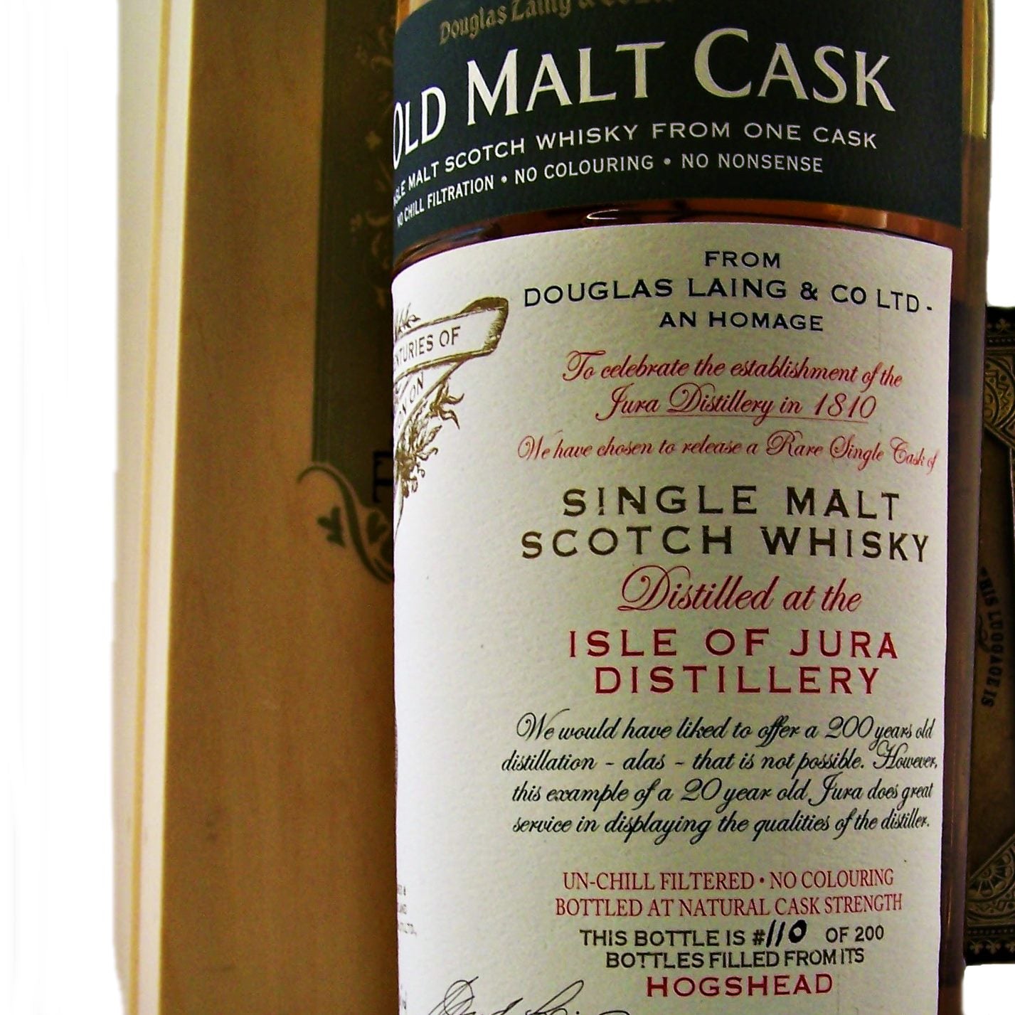Jura 20 Year Old - Old Malt Cask  200th Anniversary Bottling