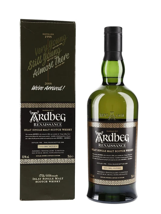 Ardbeg 1998 10 Year Old, Renaissance 2008 Bottling with Box