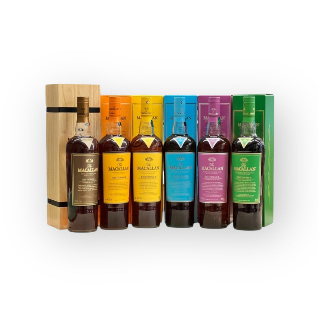 MACALLAN Edition Series with Wooden Box Edition 1 (Edition 1-6 Full Set)