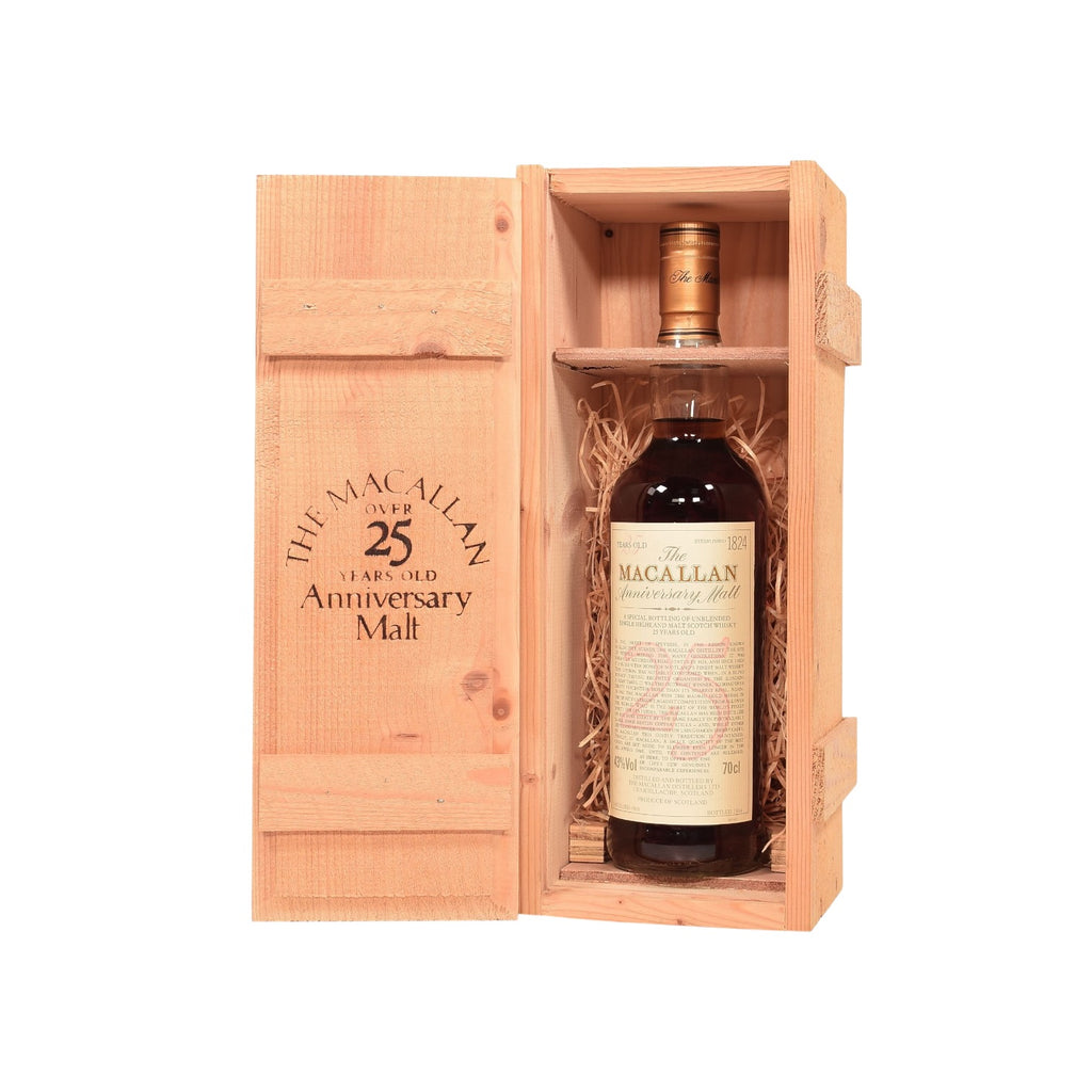 Macallan 1968 25 Year Old Anniversary Malt Bottled 1994 With Original Wood Box