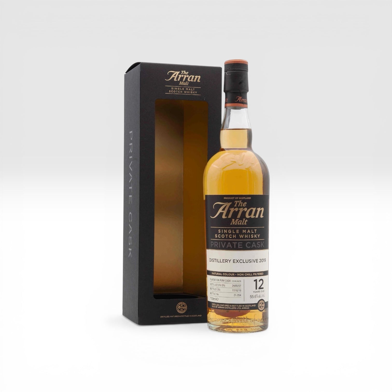 Arran Distillery Exclusive 2019 Plantation Rum Cask 12 Year Old 55.6% 70cl