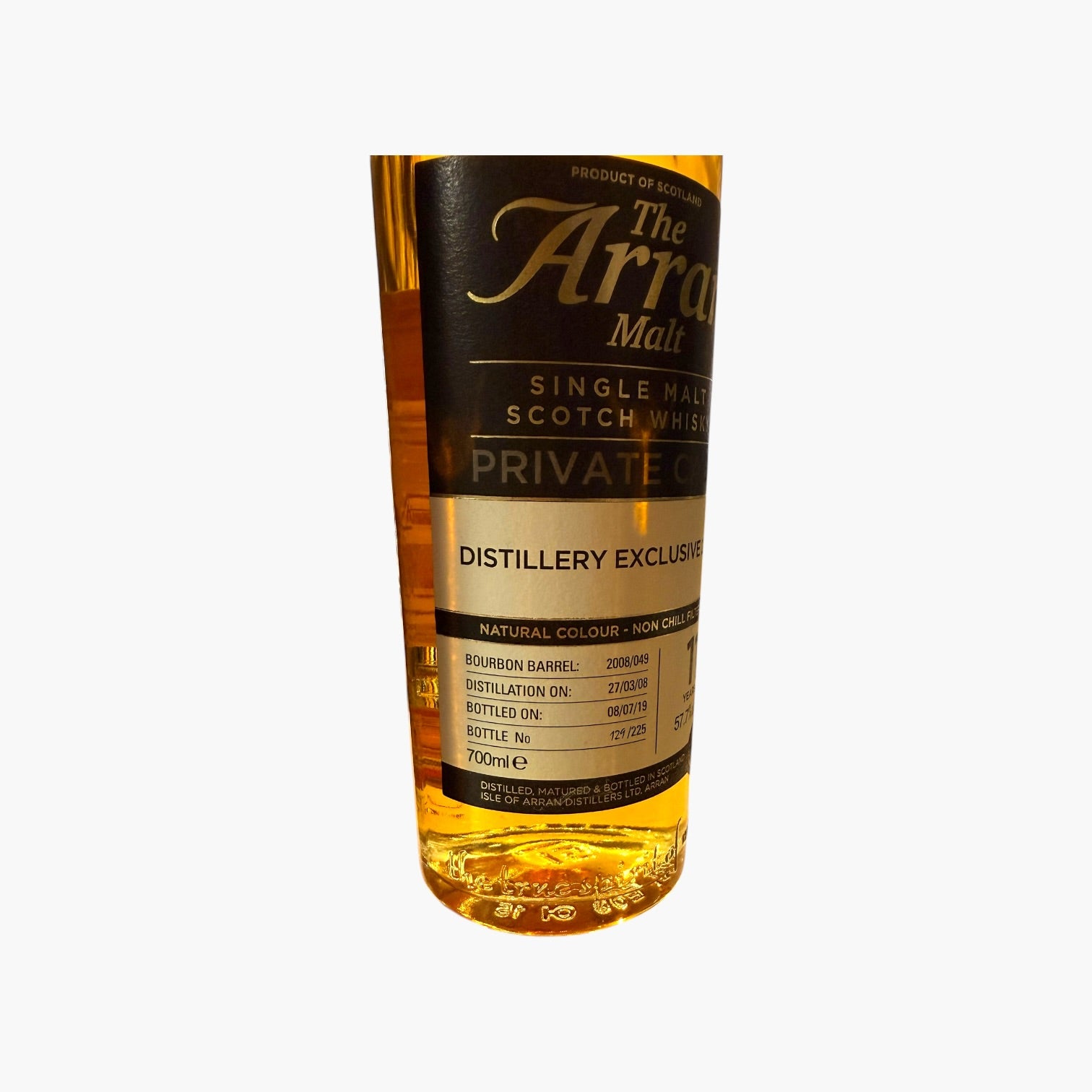 Arran Distillery Exclusive 2019 Bourbon Barrel 11 Year 57.7% 70cl