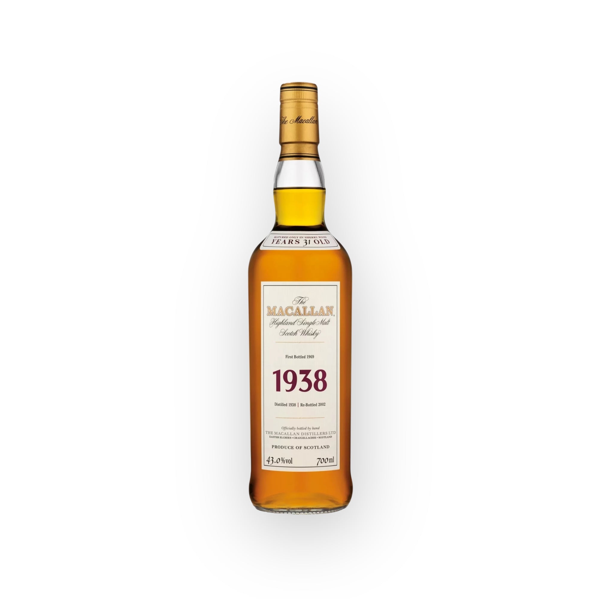 Macallan 31 Year Old 1938 Fine & Rare