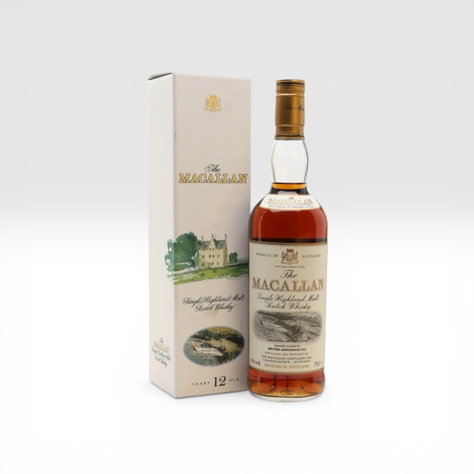 Macallan 12 Year Old (British Aerospace Jetstream) Sherry Oak — 75cl / 43%