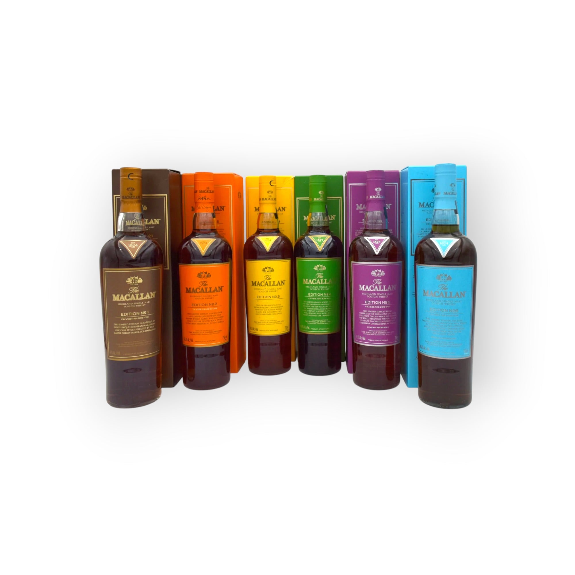 Macallan Edition Limited Edition FULL SET, No.1, No.2 , No.3, No.4, No.5 and No.6
