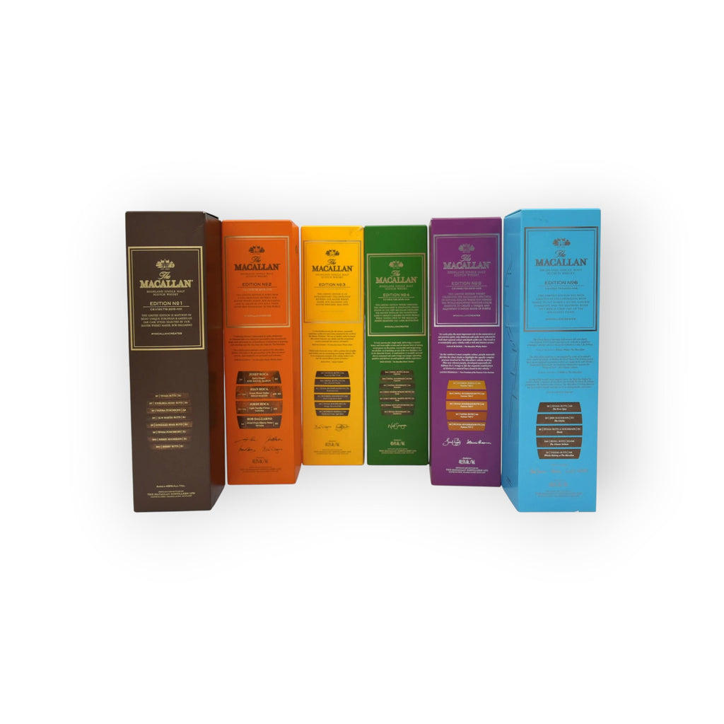 Macallan Edition Limited Edition FULL SET, No.1, No.2 , No.3, No.4, No.5 and No.6