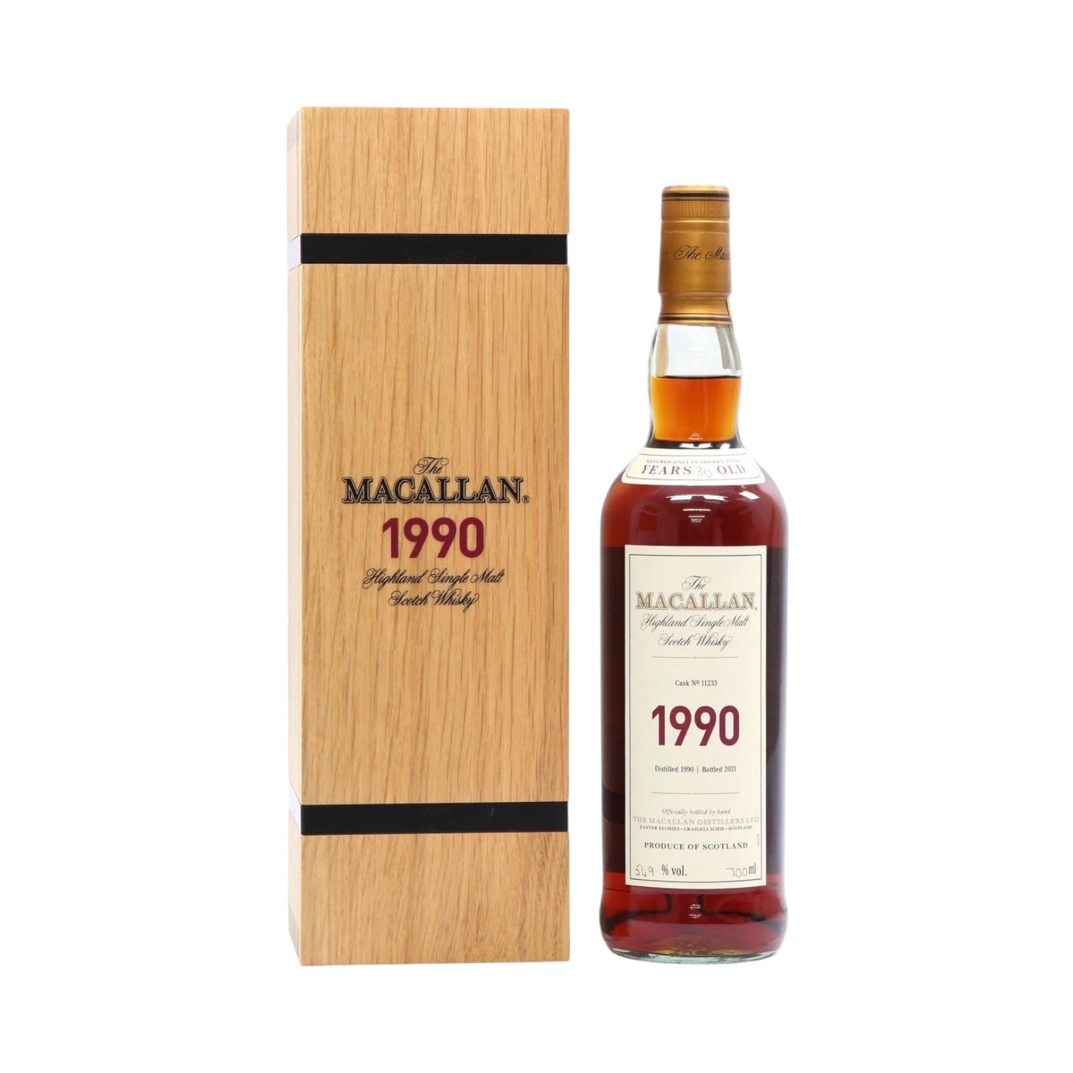 Macallan Fine & Rare Single Cask #11233 Whisky (1990 Vintage) — 30 Year Old