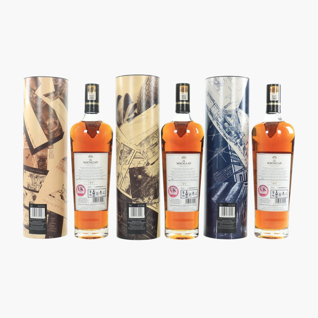 Macallan - James Bond 60th Anniversary Complete Collection (Decade I-VI) Globe-Trotter Case (6 x 70cl)
