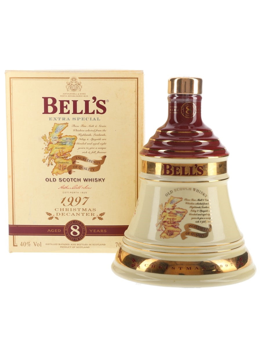 Bell's Christmas 1997 Porcelain Decanter