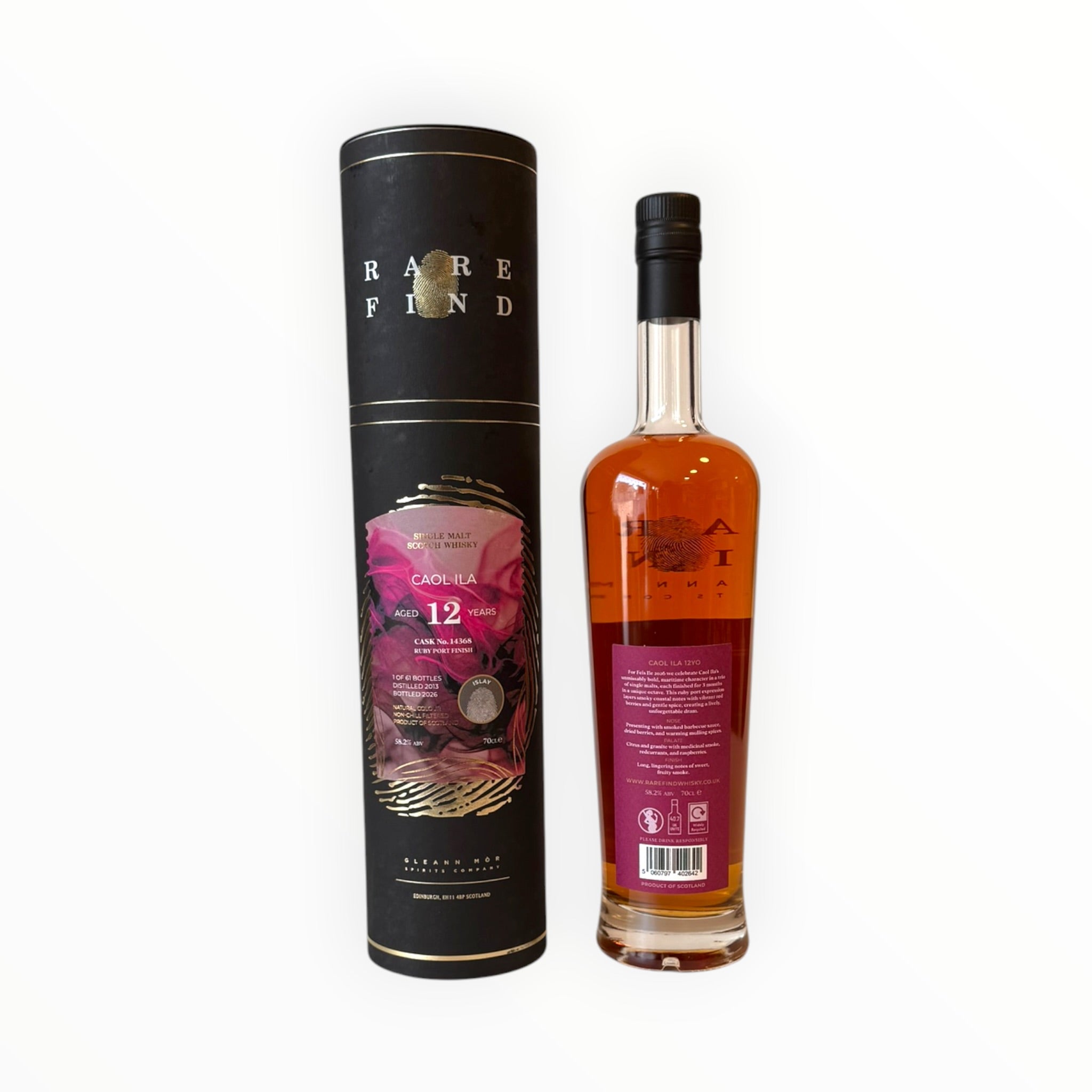 Caol Ila 12 Year Old Ruby Port Octave Finish (Rare Find) Fèis Ìle 2026 – 58.2% – 70cl – 61 Bottles