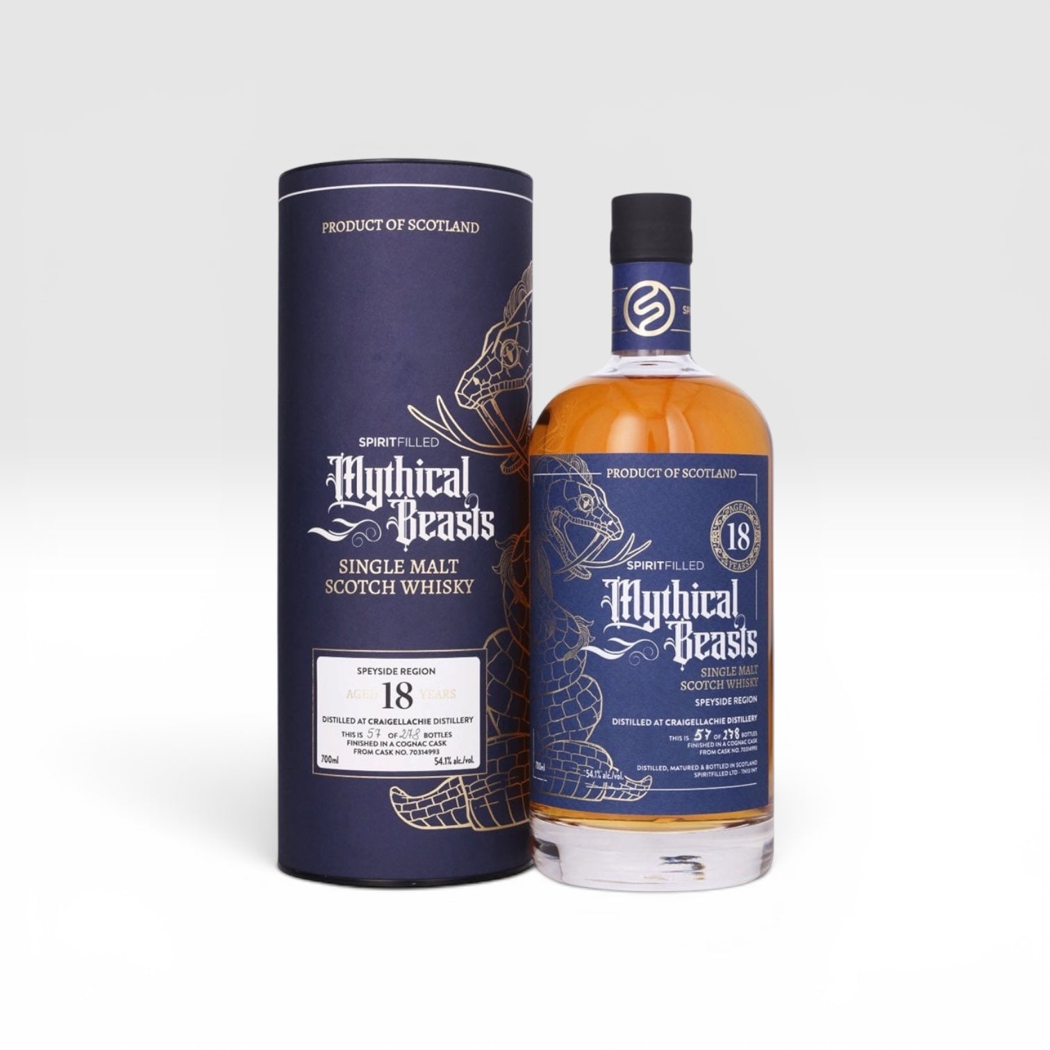 Craigellachie 18 Year Old 2005 (Spiritfilled) — Mythical Beasts (Cognac Cask, 70cl, 54.1% ABV)