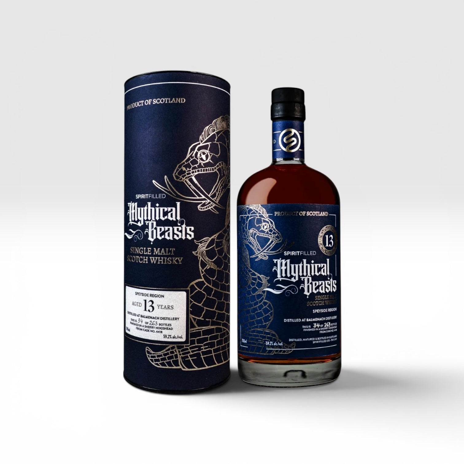 Mythical Beasts Balmenach 13 Year Old (Spiritfilled) — “Nyami Nyami” (Cask #4418, 70cl, 59.2% ABV)