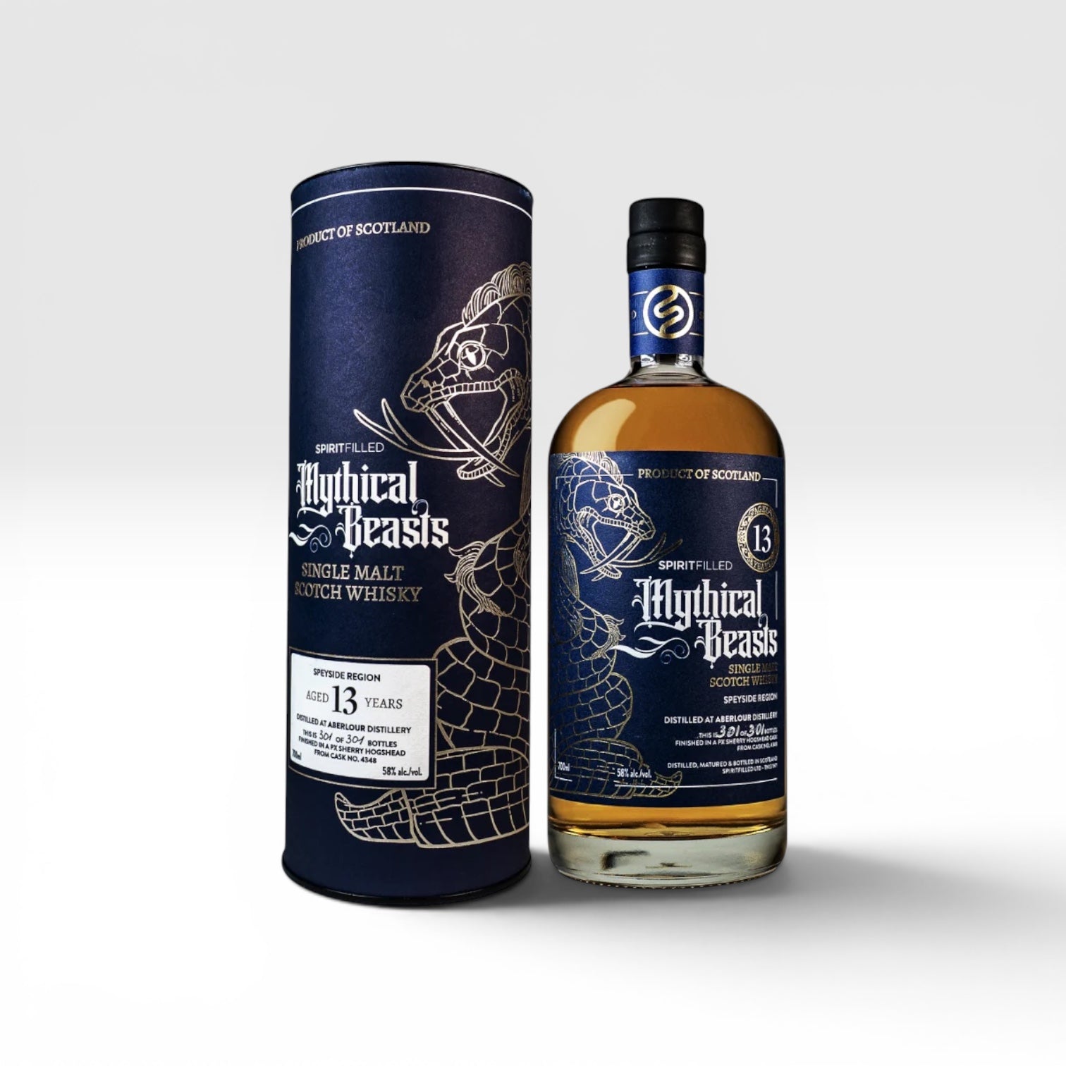 Mythical Beasts Aberlour 13 Year Old (Spiritfilled) — “Nyami Nyami” (Cask #4343, 70cl, 58.0% ABV)