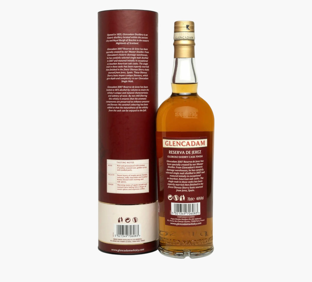 Glencadam 15 Year Old 2007 “Reserva de Jerez” Oloroso Sherry Cask Finish (70cl, 46%)
