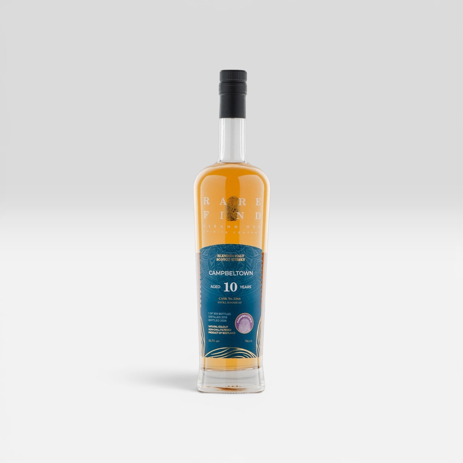 Rare Find Campbeltown 10 Year Old | Blended Malt | Cask #1266 | 56.7% ABV | 70cl