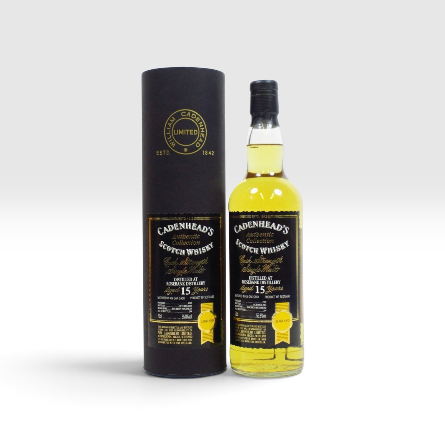 Rosebank 15 Year Old 1989 | Cadenhead's Authentic Collection | 55.8% | 70cl | 294 Bottles | Lowland Single Malt
