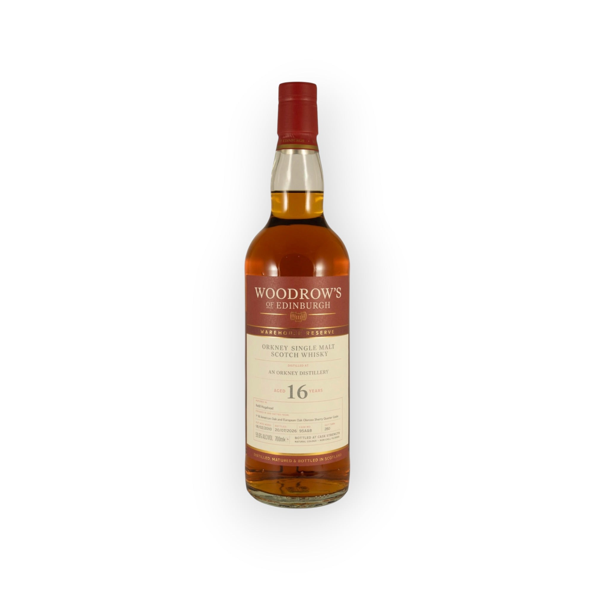 Woodrow's of Edinburgh An Orkney 16 Year Old 2010 | 59.6% | 70cl | 280 Bottles | Island Single Malt
