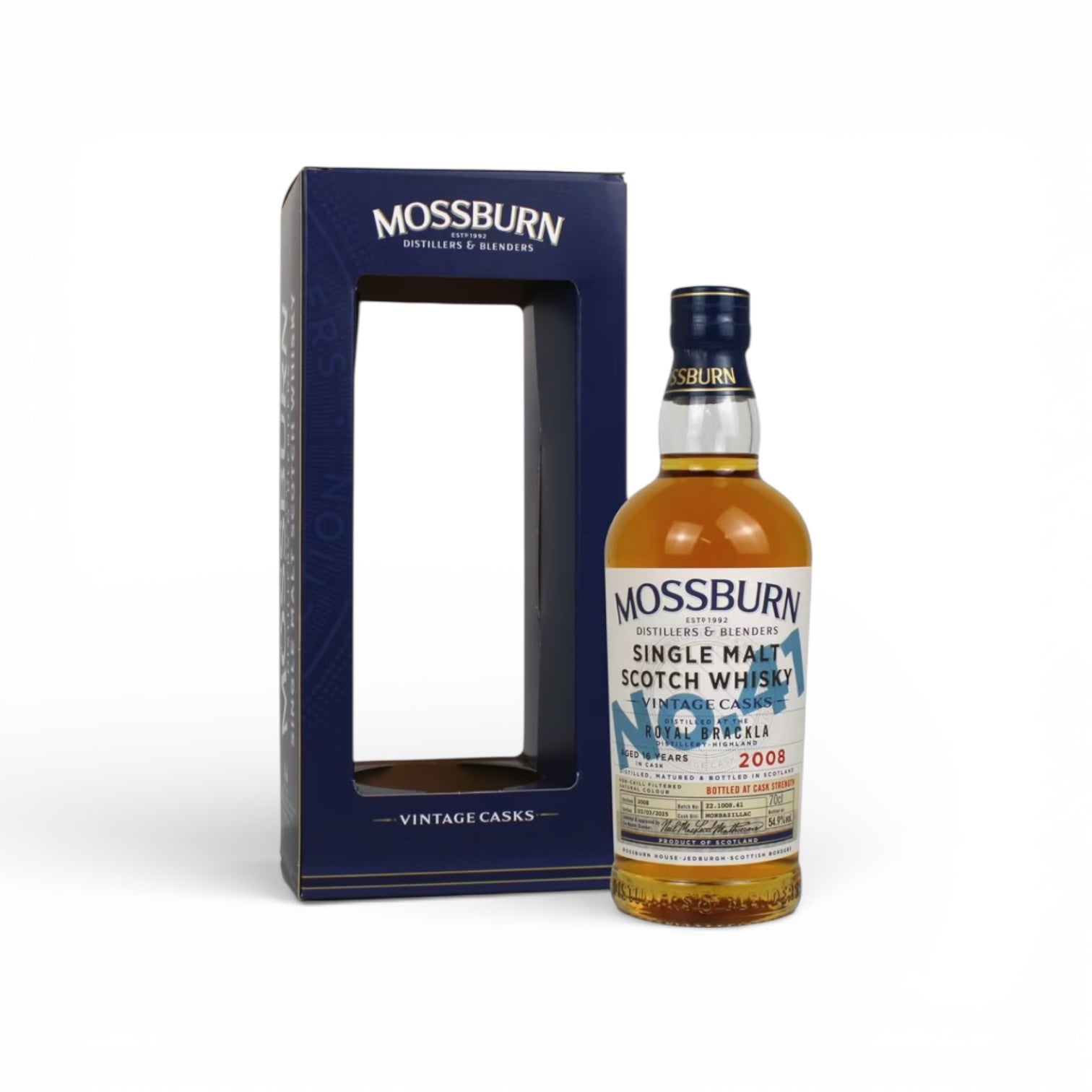 Mossburn Vintage Cask No.41 Royal Brackla 2008 Whisky, 54.9%